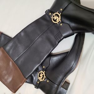 Michael Kors Two Tone Leather Boots